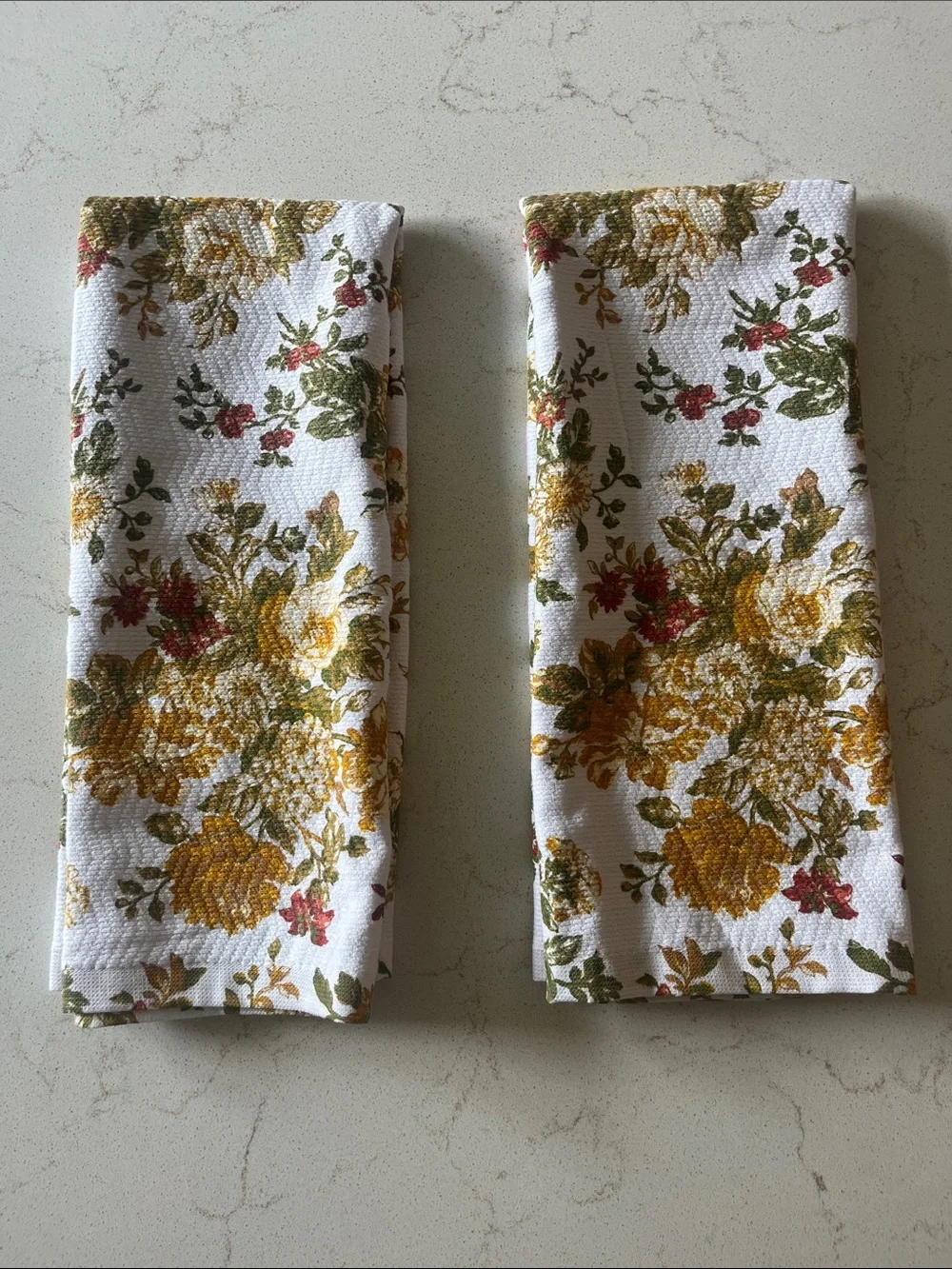 Ralph Lauren Yellow, Green & Red Floral Kitchen Towel (set of 2)